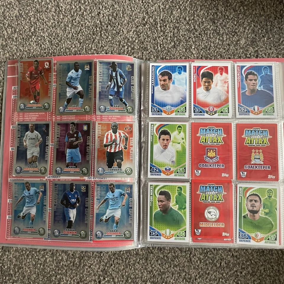 Match Attax Collectors Binder With Over 200 Cards BUNDLE LOT  International 2010 - Image 3 of 4