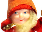 Vintage Spun Cotton Putz Pixi Elf Gnome Christmas  Tree Ornament MCM Musician — photo 6