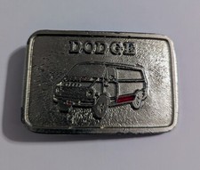 Vintage Dodge Van Belt Buckle - 70s Hippie Fashion - Van Life - Heavy Duty Metal