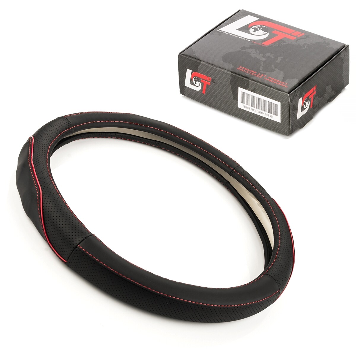 Steering Wheel Cover Ø 38X9Cm Anthracite Red For RENAULT