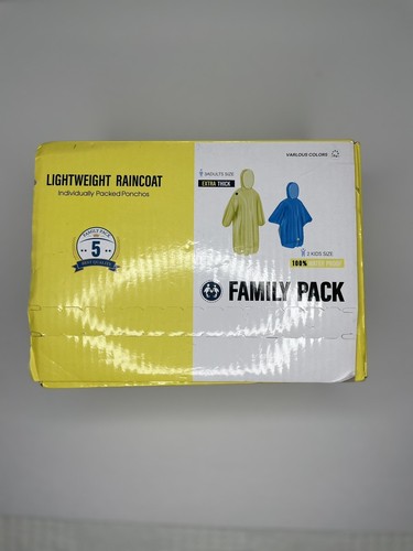 5pc Family Pack Raincoat Set-2adults 3kids