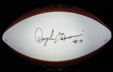 Daryle Lamonica Signed White Panel Logo Football JSA Authenticated