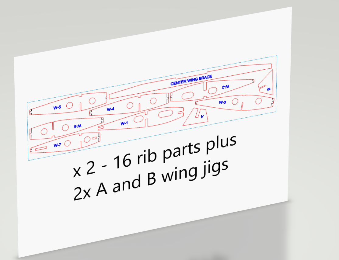 Laser Cut Ribs Midwest Control Line Profile 33