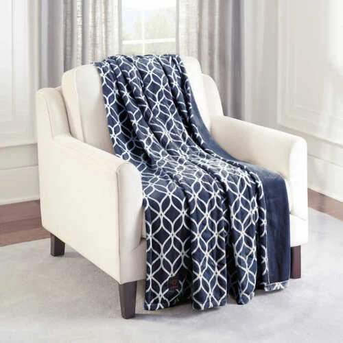 Brookstone, 50x60 Heated Plush Throw w/ Built in Remote (Choose Color  Pattern) | eBay