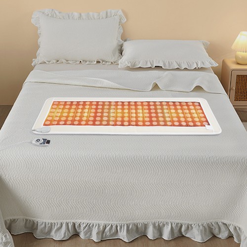 Tappetino riscaldante a infrarossi lontani, tappetino riscaldante per casa ufficio, pad riscaldante 59x20" bianco - Foto 6 di 13