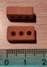 Set 60 - Mattoncini forati misure 1,5 x 0,7 x 0.5 cm - presepe - modellismo