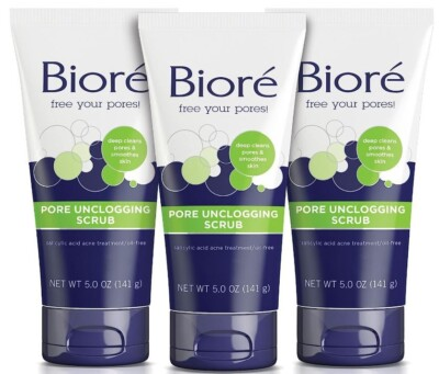 #ad Biore Pore Unclogging Scrub Removes Excess Dirt and Oils Face Scrub 3Pk $46.95