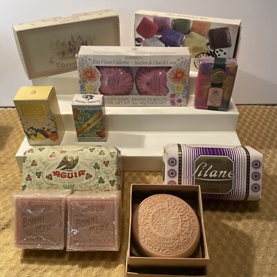 Lot of 11 Vintage Imported ++ Perfumed Soaps Italy USA Greec France Saponi Seife