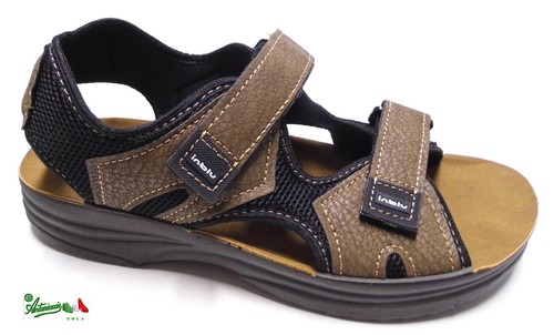 Sandali INBLU uomo comfort mare città regolabili gomma strappo MARRONE |  eBay