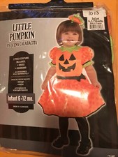 Infant 6-12 Mos Little Pumpkin Halloween Costume NEW