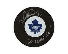 Darcy Tucker Autographed Toronto Maple Leafs Autograph Model Puck Inscribed 
