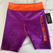 Polo Ralph Lauren Girls Shorts tights biker shorts Purple Sz M 8/10 NWT