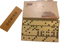 VTG Marblelike Dominoes Puremco Made In USA No.616 Standard 42 White Standard