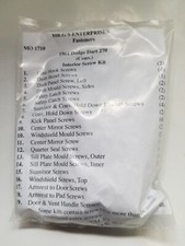 Fits 64 Dart 270 Convertible Interior Screw Fastener Kit