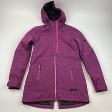 Liquid Snow Jacket Purple Full Zip Women's Small Adjustable Pull Cord On Waist