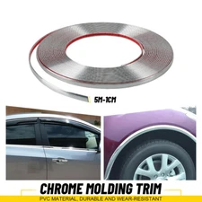 16FT 2/5" Chrome Trim Molding Strip Car Door Window Bumper Side Trime Protector