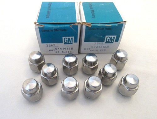 NOS 1968-79 Chevy Pontiac Olds Z28 GTO SS 442 Acorn Lug Nut Lot of 10 GM 414188