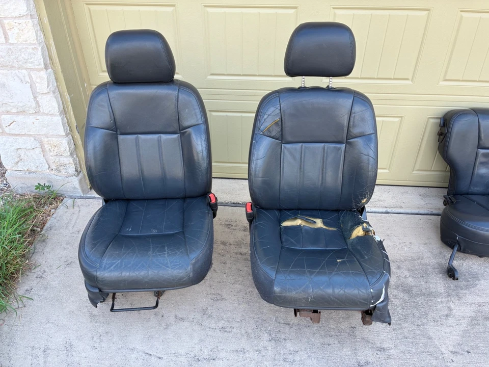 Jeep Cherokee Limited 2000 asientos de cuero negro conjunto completo asientos eléctricos de trabajo Foto 2 de 4