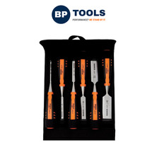 Bahco 424PS6PP 6 Pezzi Set di Scalpelli con Bordo Smussato con Custodia