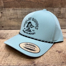 Authentic Hurley Supply Born To Bogey Yupoong Vented Snapback Golf Rope Hat NEW!