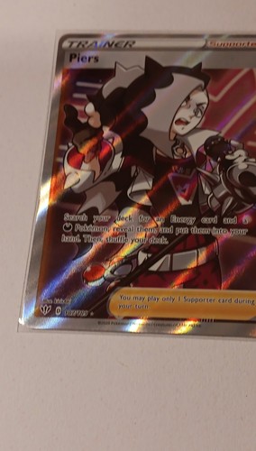 Pokémon TCG Piers 187/189 Swsh03 Darkness Ablaze Ultra Rare Full Art Holo