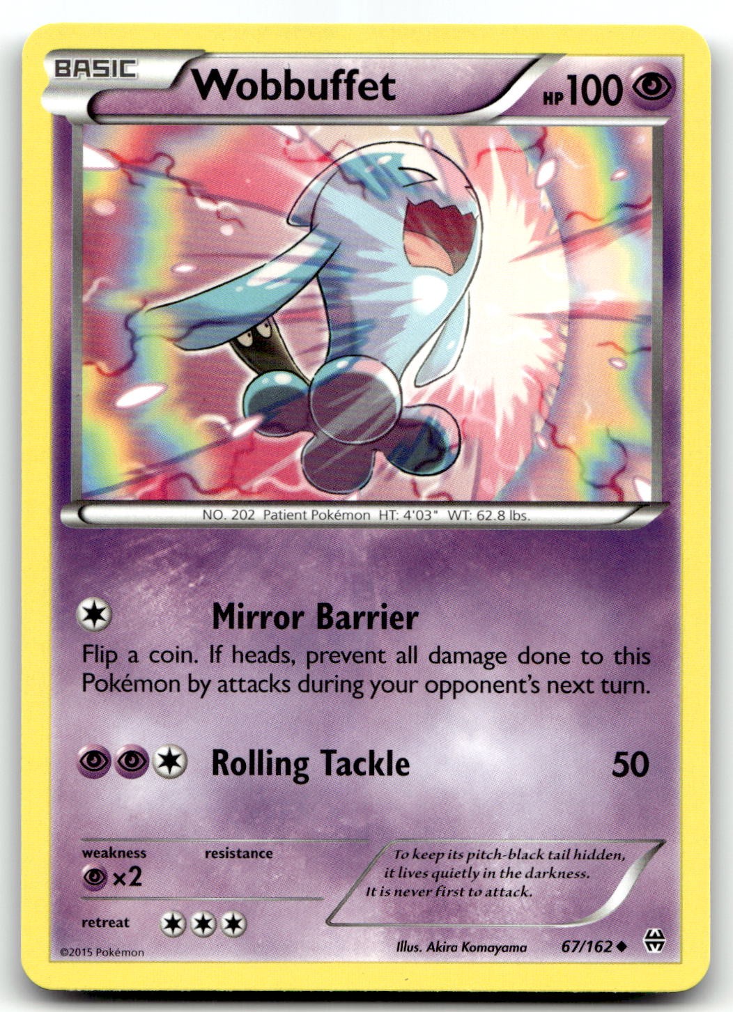 Wobbuffet 67/162 XY - BREAKthrough Uncommon Normal Pokemon TCG LP