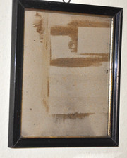 Biedermeierrahmen Berliner Leiste antik ca. 26,8 x 22,0 cm mit Original Glas