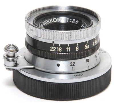 Nippon Kogaku W-Nikkor 3,5/3,5cm lens for Leica Screw Mount M39 RF coupled