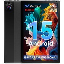Laptok Tablet 10.1 pollici Android 15, 16GB RAM, 1332 * 800 HD丨5G WiFi丨BT5.4,...