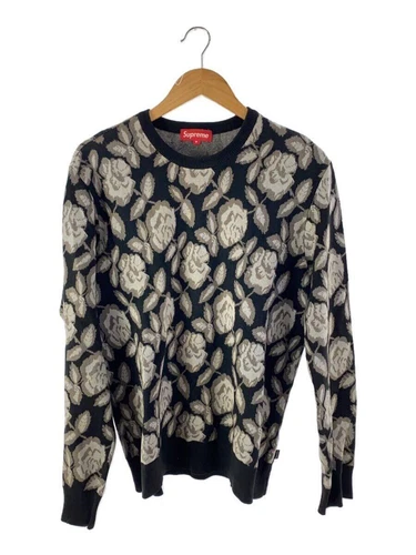 Pull tricot Supreme ROSE (coton épais moyen noir occasion