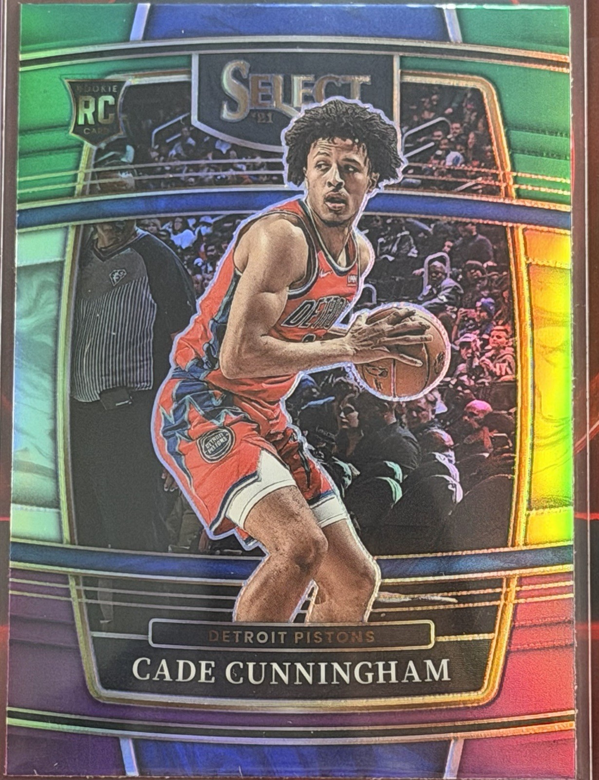 Cade Cunningham 2021-22 Select Tri-Color Prizm Concourse RC Rookie 11 Pistons