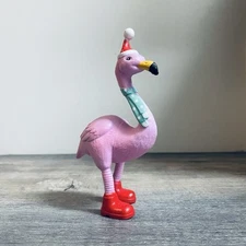 Ankyo Development Pink Flamingo Christmas Figure