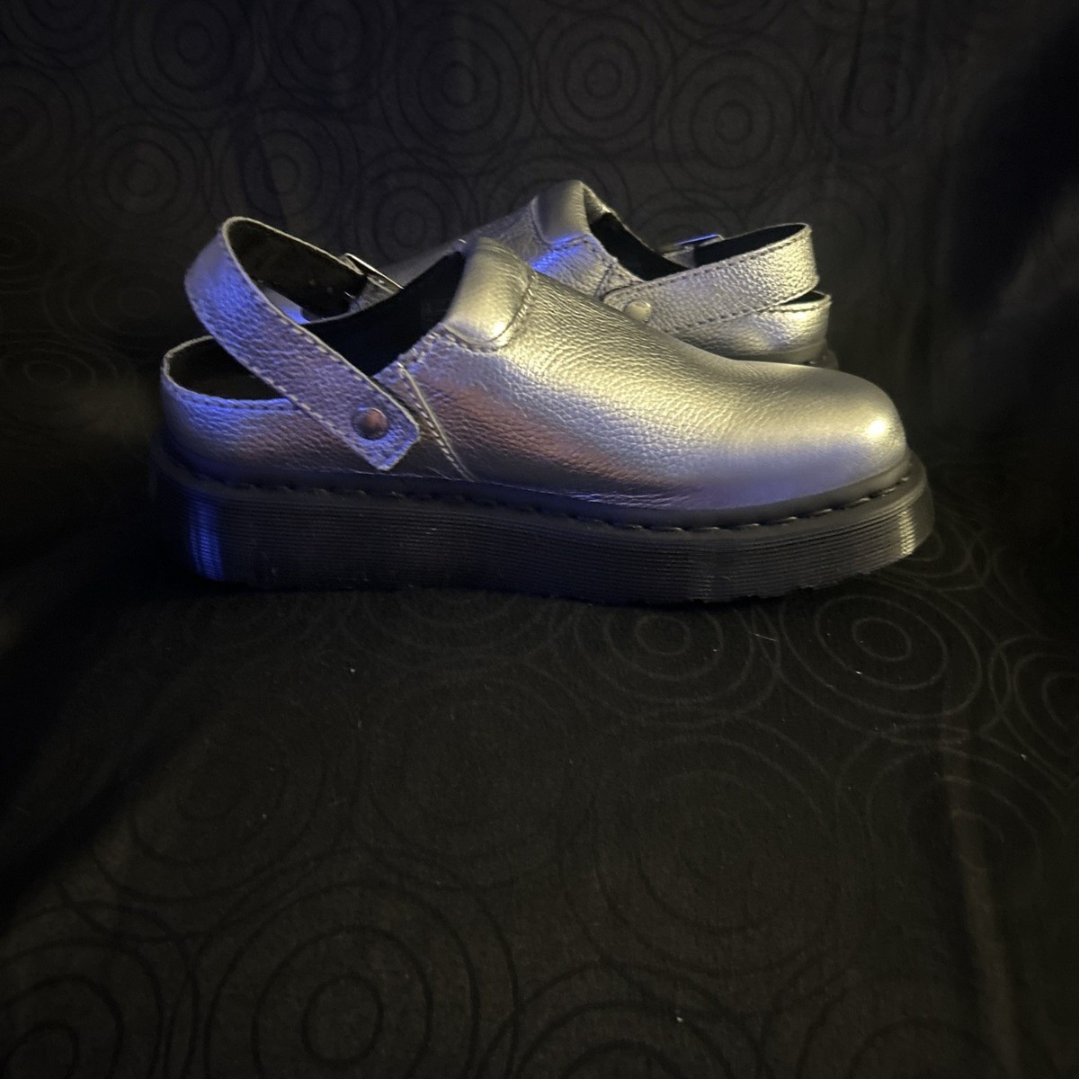 DOC MARTENS Dr. Martens Laketen Silver Metallic Slingback Mule Mens 8 Womens  9 Dr. Martens Silver Clogs for Women | Mercari main image 3