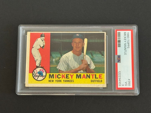 Mickey Mantle 1960 Topps #350 PSA 3