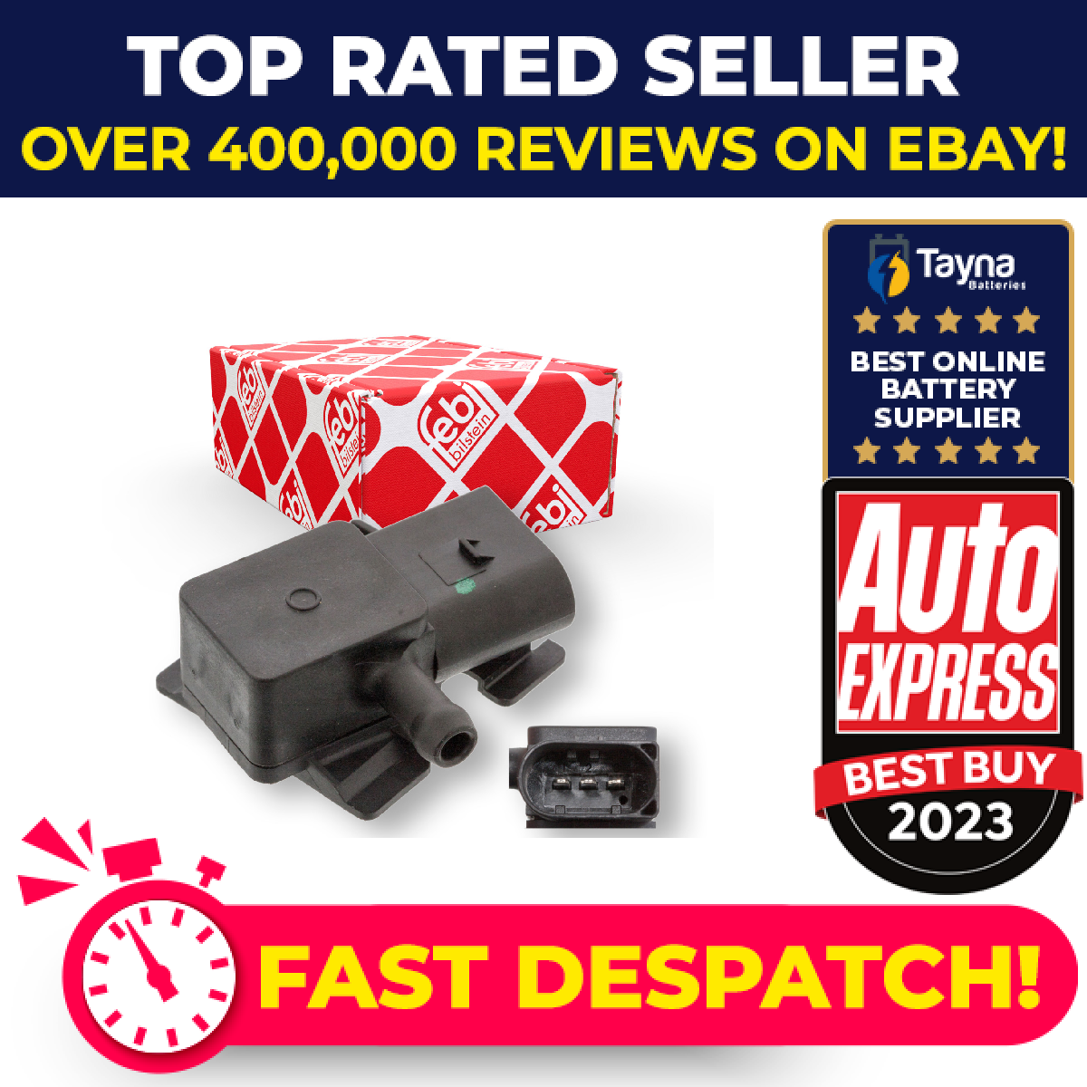 Exhaust Pressure Sensor 47155 Febi 13627805152 Genuine Top Quality Guaranteed