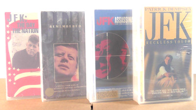 VHS LOT- JOHN F KENNEDY -Rare vintage JFK VHS collection in plastic cases.