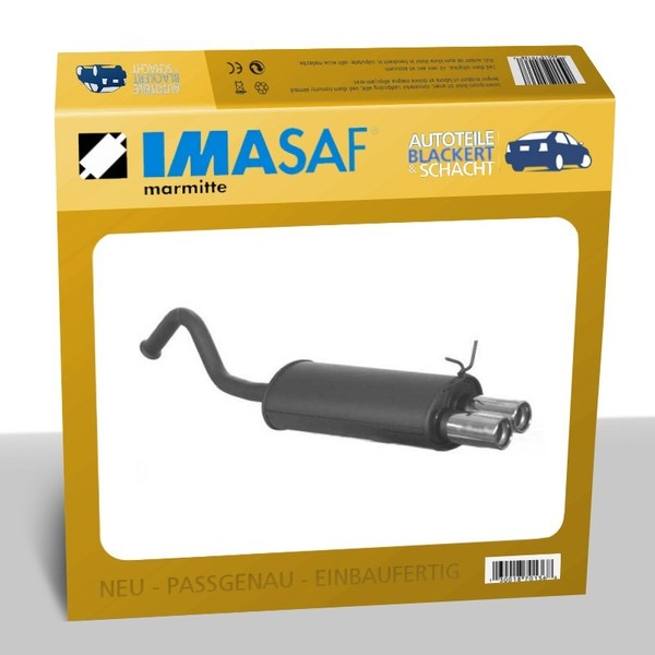 Imasaf Auspuff Sportauspuff für Renault Laguna I Kombi 1.6/1.8/2.0 2X76Mm-image