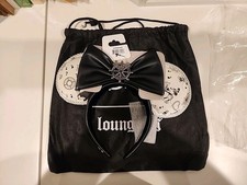 Diadema Loungefly Disney Steamboat Willie Original AOP Negro Blanco Orejas NUEVA