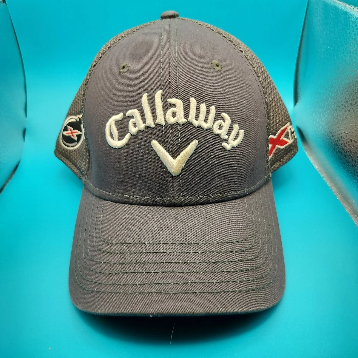 Callaway X Hot Baseball Cap Men's M/L Adjustable Gray Mesh Golf