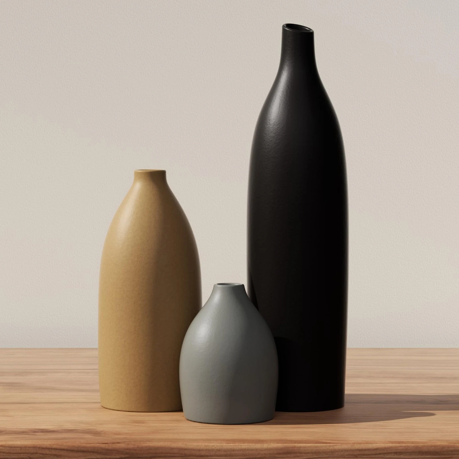 Decorative Flower Vase Set, Rustic Modern Farmhouse Style, Ceramic Vases for ...