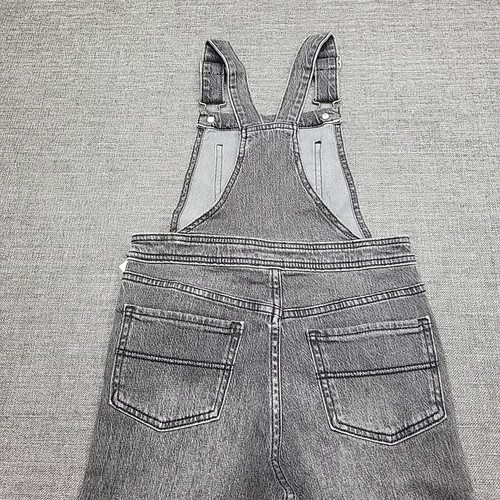 Cat and Jack Girls Denim Straight Overalls with Pockets Medium Size 7/8 Black - Picture 5 of 9