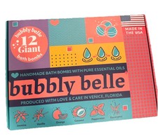 Bubbly Belle 12 Giant Bath Bombs Set Vegan Organic Kid Safe Paraben Free USA