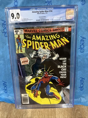Amazing Spider-Man #194 Newsstand  1979 CGC 9.0 Wp  1st appearance of the Black