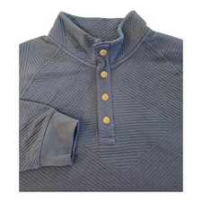 NWT Goodfellow And Co Long Sleeve High Neck Henley Heavy Pullover Mens L Blue