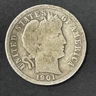 1901 O Barber Silver Dime 90% Silver