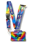ADHD Superpowers Butterfly Lanyard With Matching Printed Card , Child Size