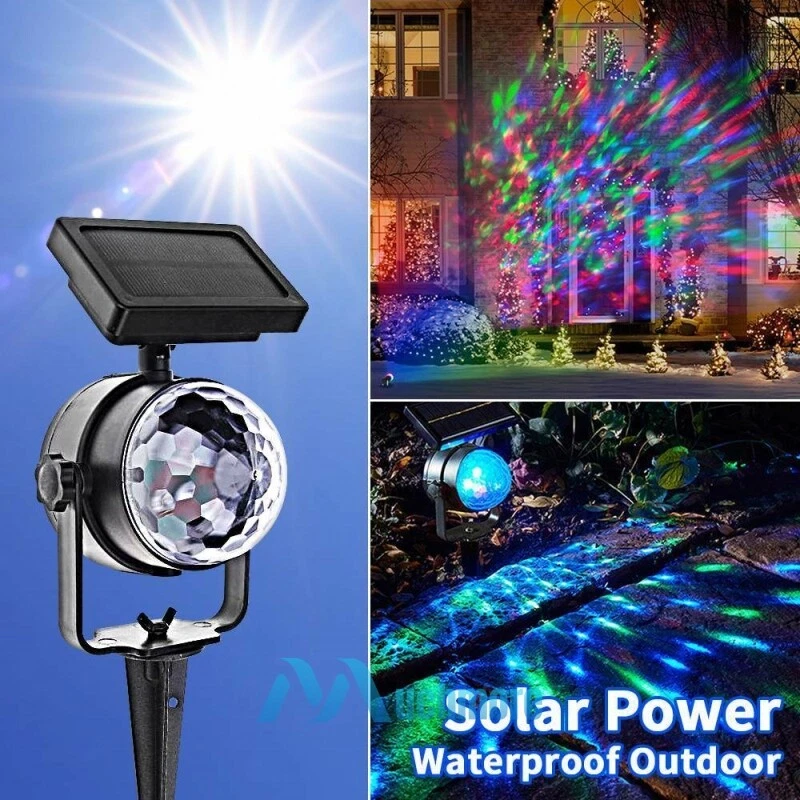 Waterproof Outdoor Laser Lights Solar Powered Colorful Light Rotating Projector - Image 4 of 4