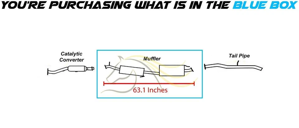 Tubo silenciador resonador de escape de acero inoxidable se adapta a: 03-2011 Honda Element 2,4 L Foto 3 de 4