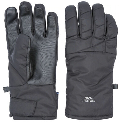 Trespass Kulfon Touchscreen Skigloves Mens Ski Snowboard Winter Gloves Black