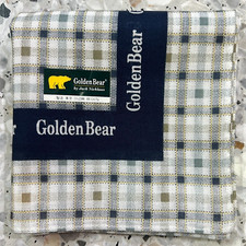 MEN HANDKERCHIEF COTTON POCKET SQUARE 18" CLASSIC ART NAVY BLUE STRIPED CHECKED